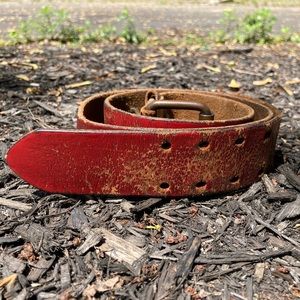 Vintage Red Belt Worn